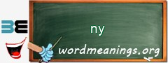 WordMeaning blackboard for ny